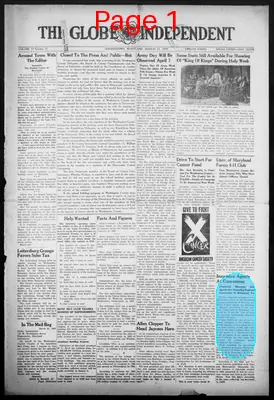 Page thumbnail for The Globe Independent