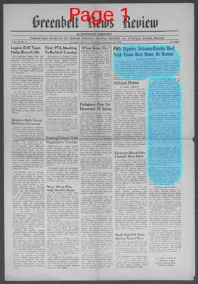 Page thumbnail for Greenbelt News Review