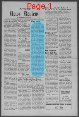 Page thumbnail for Greenbelt News Review