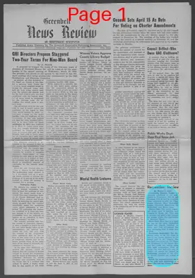 Page thumbnail for Greenbelt News Review