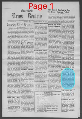 Page thumbnail for Greenbelt News Review