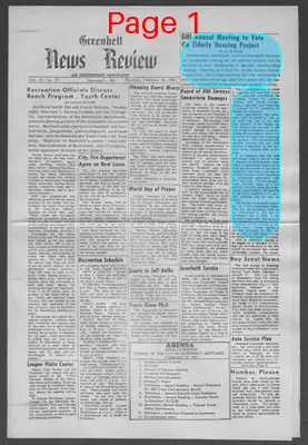 Page thumbnail for Greenbelt News Review