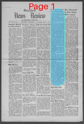 Page thumbnail for Greenbelt News Review