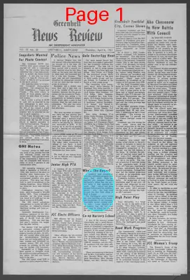 Page thumbnail for Greenbelt News Review