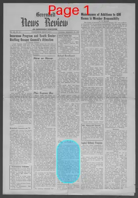 Page thumbnail for Greenbelt News Review