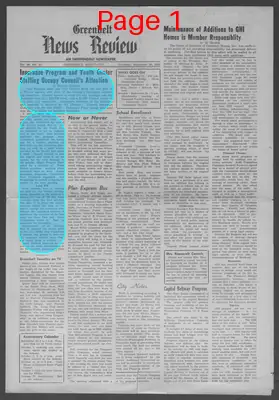 Page thumbnail for Greenbelt News Review
