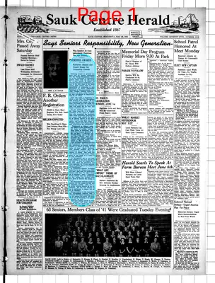 Page thumbnail for The Sauk Centre Herald