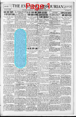 Page thumbnail for The Evening Missourian