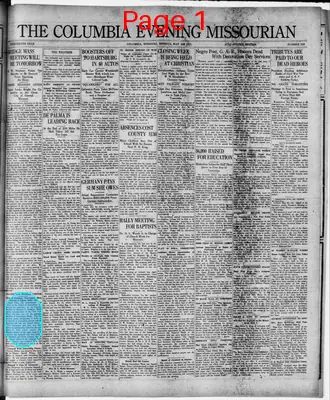 Page thumbnail for The Columbia Evening Missourian