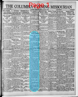 Page thumbnail for The Columbia Evening Missourian