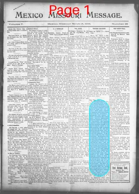 Page thumbnail for Mexico Missouri Message