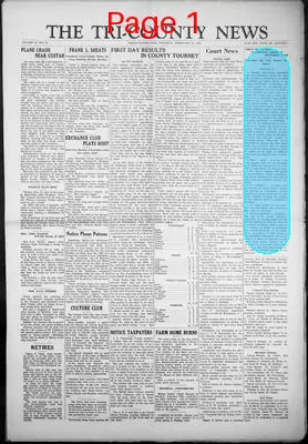 Page thumbnail for The Tri County News