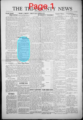 Page thumbnail for The Tri County News