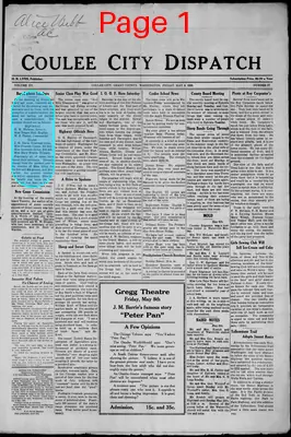 Page thumbnail for Coulee City Dispatch