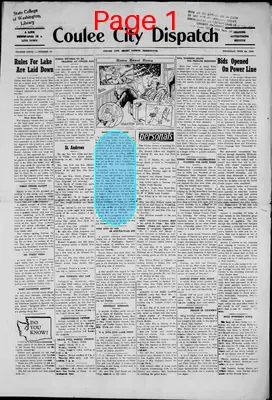 Page thumbnail for Coulee City Dispatch