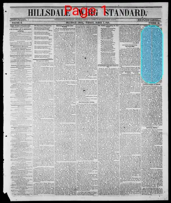 Page thumbnail for Hillsdale Whig Standard