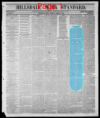 Page thumbnail for Hillsdale Whig Standard
