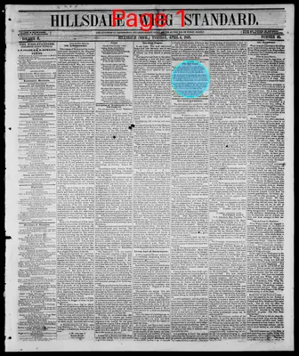 Page thumbnail for Hillsdale Whig Standard