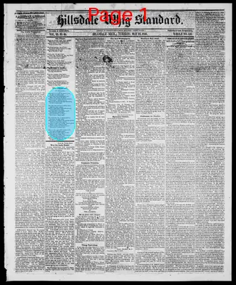 Page thumbnail for Hillsdale Whig Standard