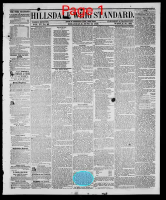 Page thumbnail for Hillsdale Whig Standard