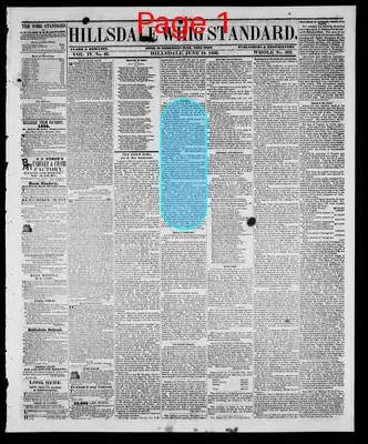 Page thumbnail for Hillsdale Whig Standard