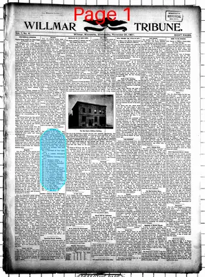 Page thumbnail for Willmar Tribune