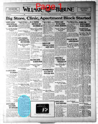 Page thumbnail for Willmar Tribune