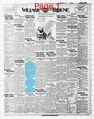 Page thumbnail for Willmar Tribune