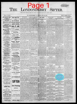 Page thumbnail for The Londonderry Sifter