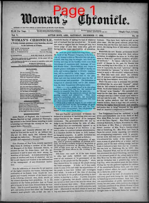 Page thumbnail for Woman's Chronicle