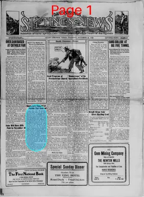 Page thumbnail for The Idaho Springs Siftings News