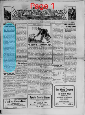 Page thumbnail for The Idaho Springs Siftings News
