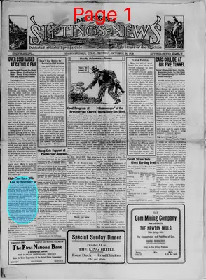Page thumbnail for The Idaho Springs Siftings News