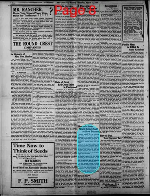 Page thumbnail for The Canon City Record With Which Is Consolidated The Canon City Cannon