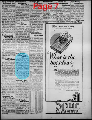 Page thumbnail for The Canon City Record With Which Is Consolidated The Canon City Cannon