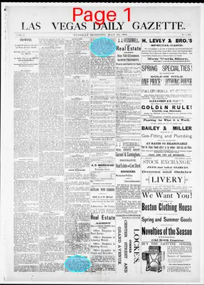 Page thumbnail for Las Vegas Daily Gazette
