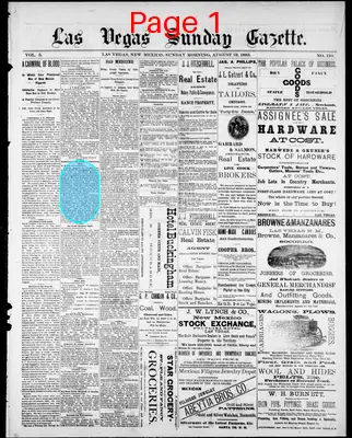 Page thumbnail for Las Vegas Daily Gazette