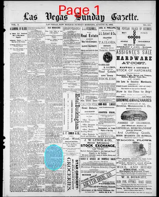 Page thumbnail for Las Vegas Daily Gazette