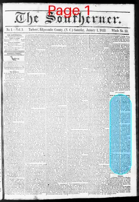 Page thumbnail for The Southerner (Tarboro', Edgecombe Co.,