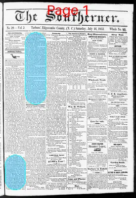 Page thumbnail for The Southerner (Tarboro', Edgecombe Co.,