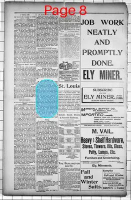 Page thumbnail for The Ely Miner