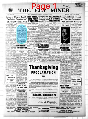 Page thumbnail for The Ely Miner
