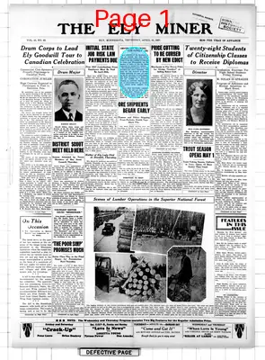 Page thumbnail for The Ely Miner