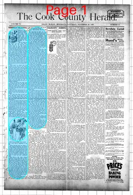 Page thumbnail for The Cook County Herald