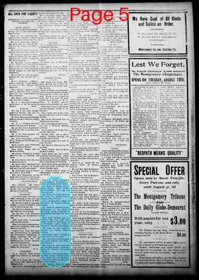 Page thumbnail for The Montgomery Tribune