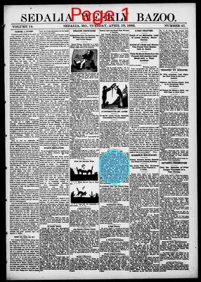 Page thumbnail for The Sedalia Weekly Bazoo