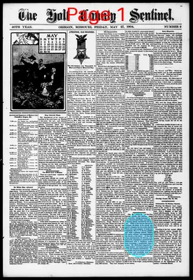 Page thumbnail for The Holt County Sentinel