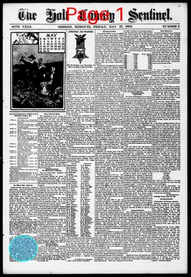 Page thumbnail for The Holt County Sentinel