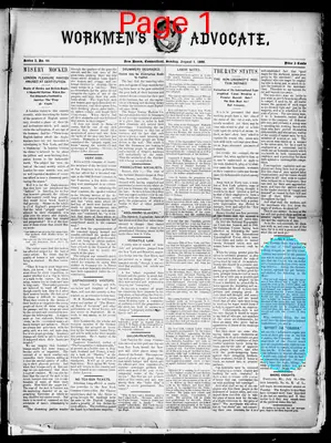 Page thumbnail for Workmen's Advocate