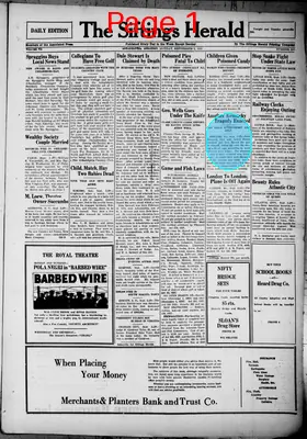 Page thumbnail for The Siftings Herald